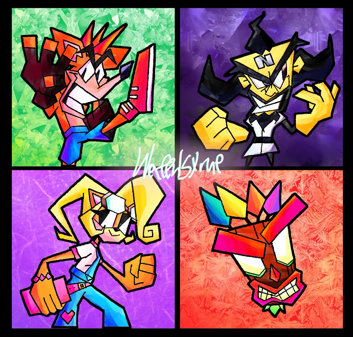 Abstractor #CrashBandicoot art I started last night.

The style captures the polygonal look while adding in some details from the current designs of the characters.

Enjoy🧡🧡🧡 