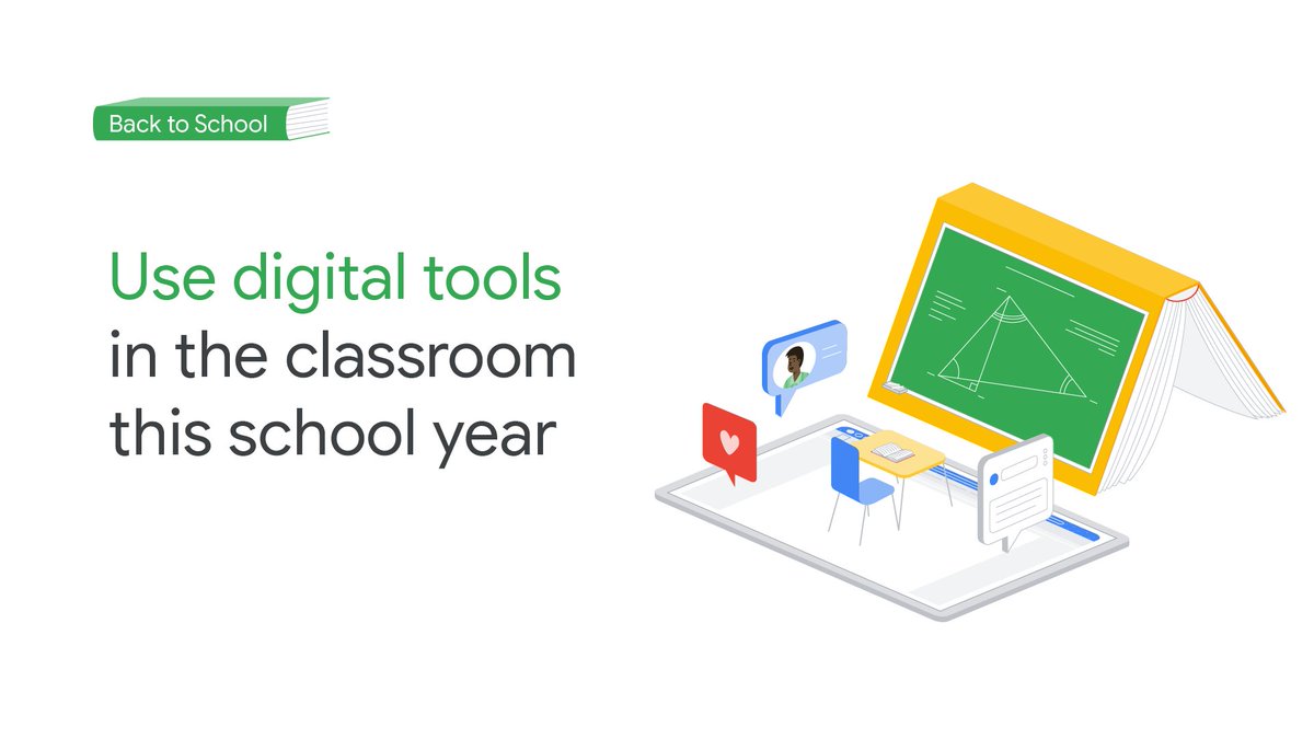 GoogleForEdu's tweet photo. Over the next few weeks, we're sharing tips and tricks to help you incorporate #GoogleEdu tools into your in-person classrooms as you head #BackToSchool. What are some digital tools you're using in class this upcoming school year? Tell us in the comments ↓ https://t.co/jW4aqwIDsA