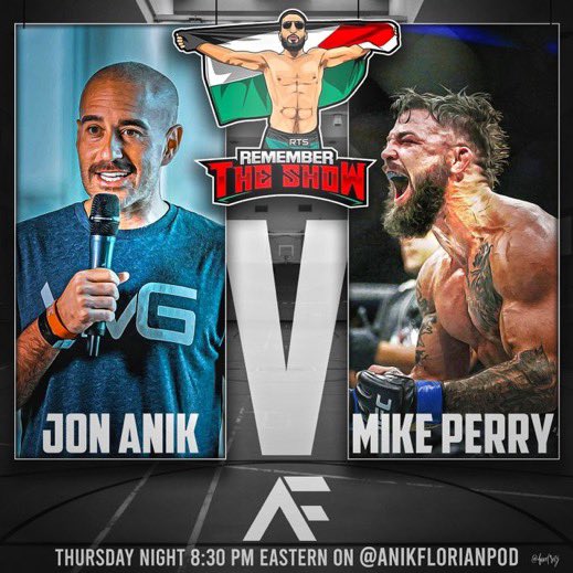 Stage is set for tomorrow his call was answered <a href="/Jon_Anik/">Jon Anik</a> vs <a href="/PlatinumPerry/">Platinum Mike Perry</a> one more sleep!!!
