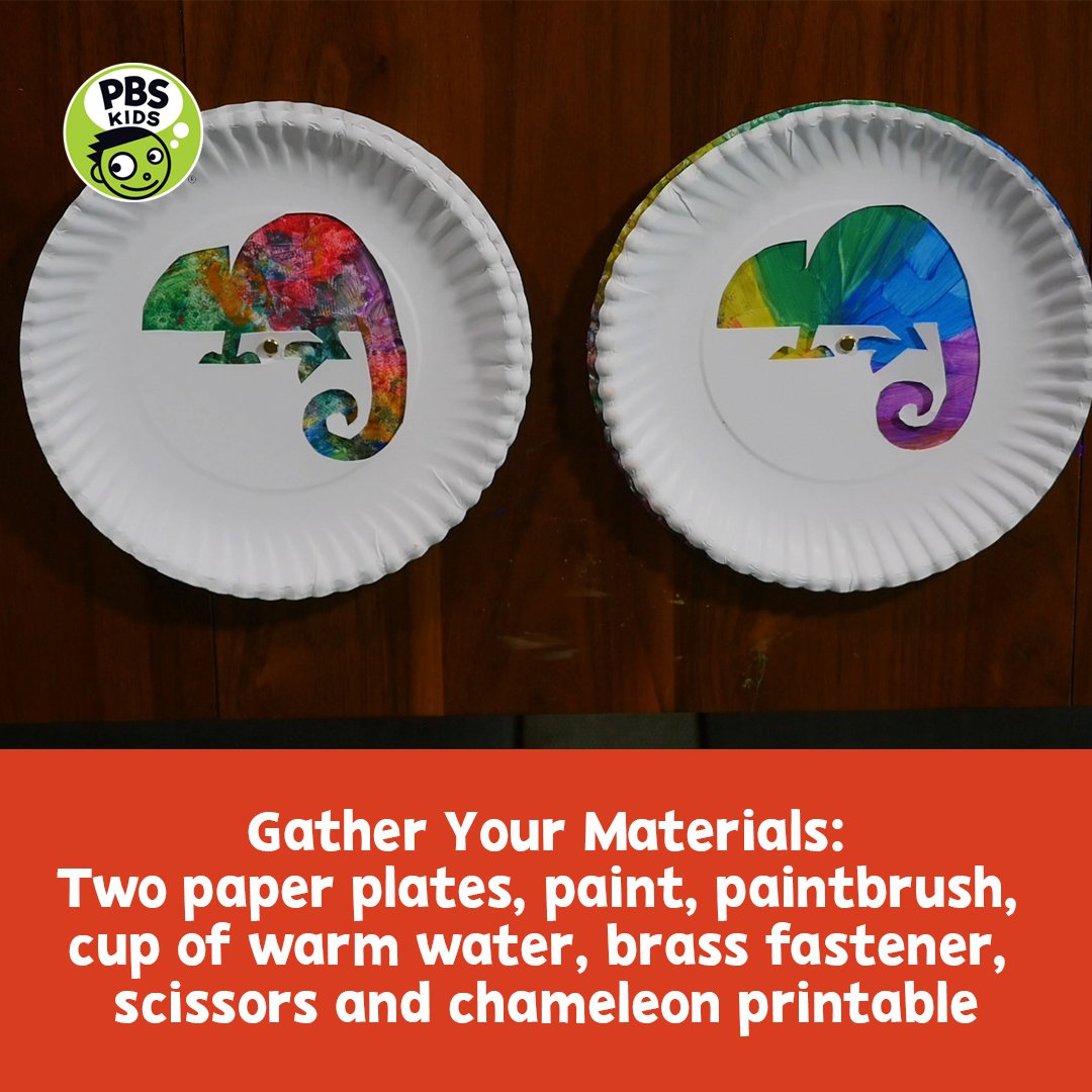 PBS KIDS on Twitter "Paint a paper plate with multiple colors. Use as many colors as you want