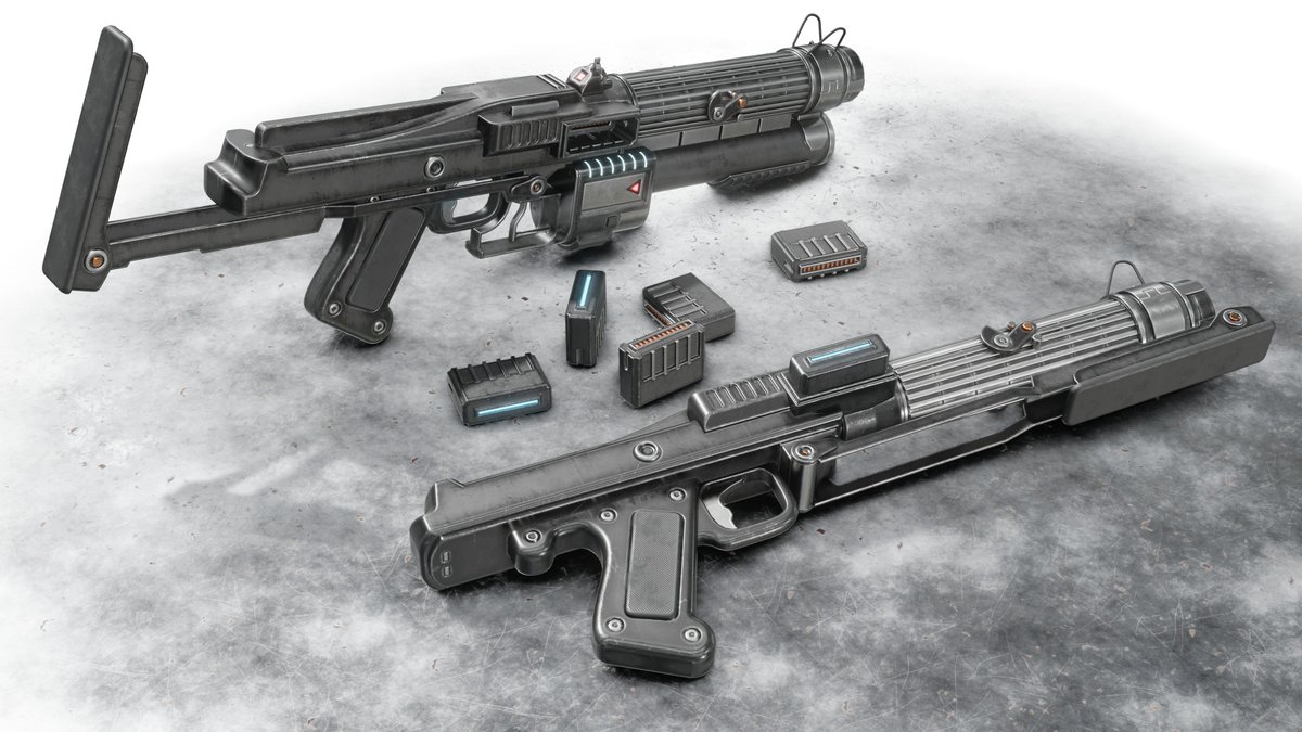 GCMod_Official's tweet image. All shiny and new with the dust of battle ready to bring its wear and tear, take a look at the new DC-15 models and attachments!

(From our wonderful artist: artstation.com/forkyforklift)