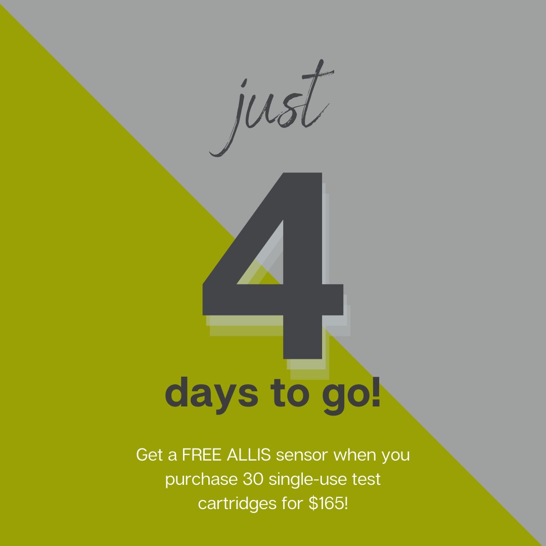 GetAllisSensor's tweet image. ONLY 4 DAYS LEFT! Take advantage of our special pre-order promotion and get a FREE ALLIS sensor before time runs out! Order now at getallis.com!