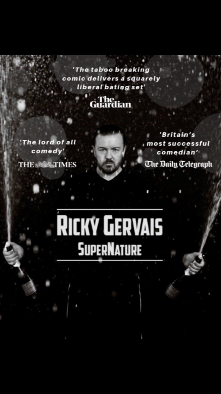 Ricky Gervais on Twitter: "Can’t wait to play Manchester & Leeds arena