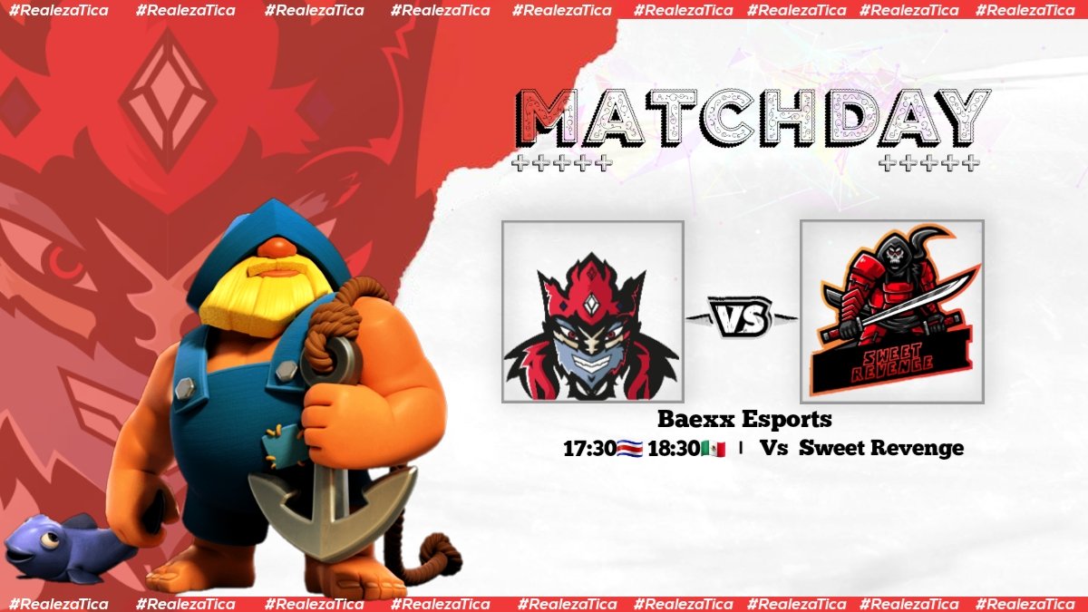 TeamRealezaTica's tweet photo. #ClashRoyale I To Day

🏆| @BaexxE
📌| Jornada 2
🆚️| @SweetRevenge49
⏰| 17:30🇨🇷 18:30🇲🇽

#RealezaTica👑 https://t.co/PW5Y4xjfnG