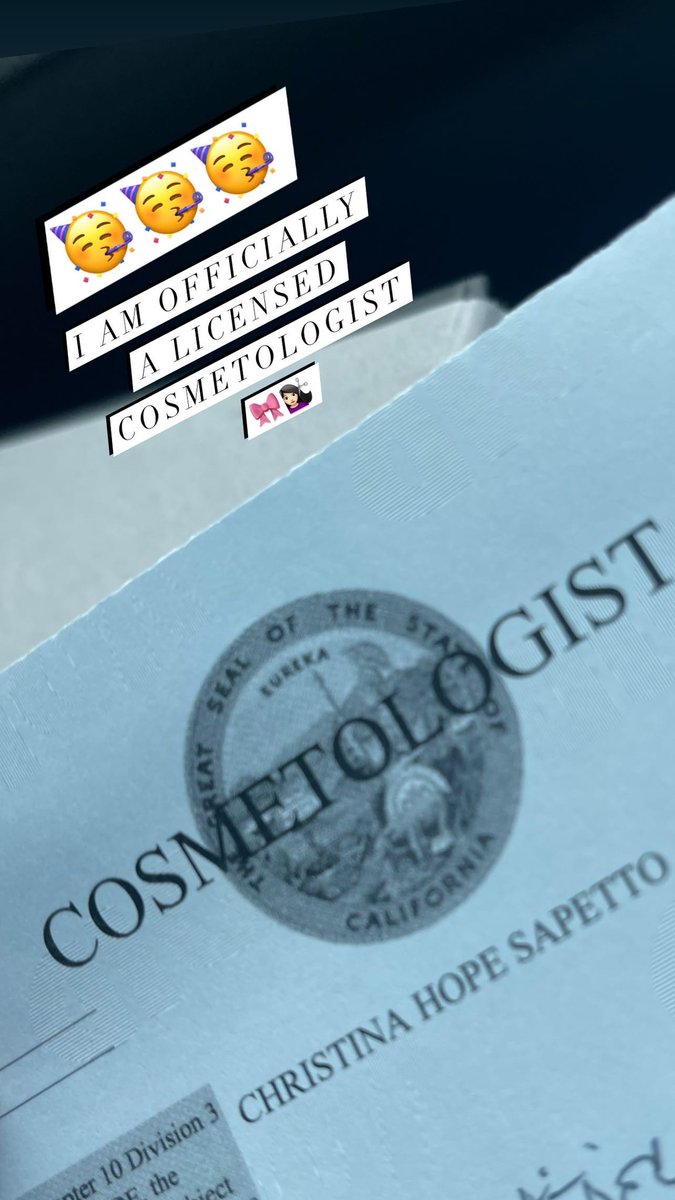 ClvssyHunni's tweet image. I AM OFFICIALLY A LICENSED COSMETOLOGIST 😭🥳💜 #LicensedToCreate