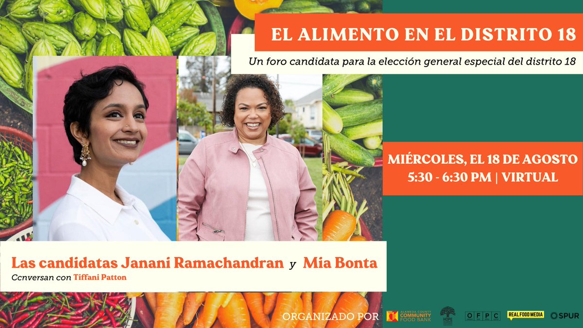 Got your ballot for the Assembly District special election but don't know how you're voting yet? Join us at #FoodInThe18th on the 18th! 
 Register here bit.ly/FoodInThe18th 

Held on Zoom, we'll have Spanish translation available for this event.