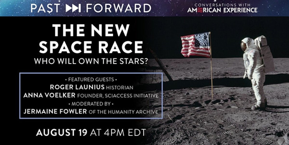 I am proud to join <a href="/PBS/">PBS</a> on Thursday, August 19, for an <a href="/AmExperiencePBS/">American Experience</a> live webinar on the history and future of space exploration! Tune in to learn about expanding access to space for all. Register for free here: eventbrite.com/e/the-new-spac…