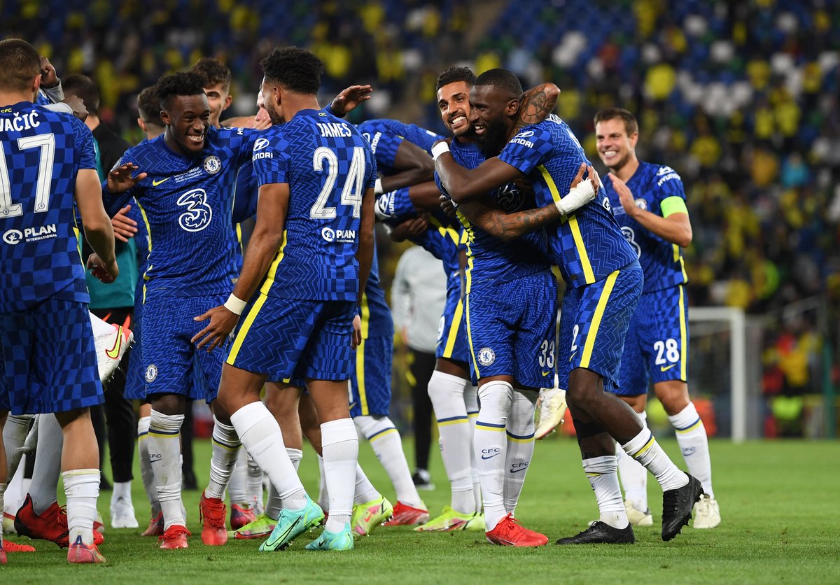 ChelseaFCinUSA's tweet photo. The party is on 🎉 #SuperCup https://t.co/Bb99uHD07D