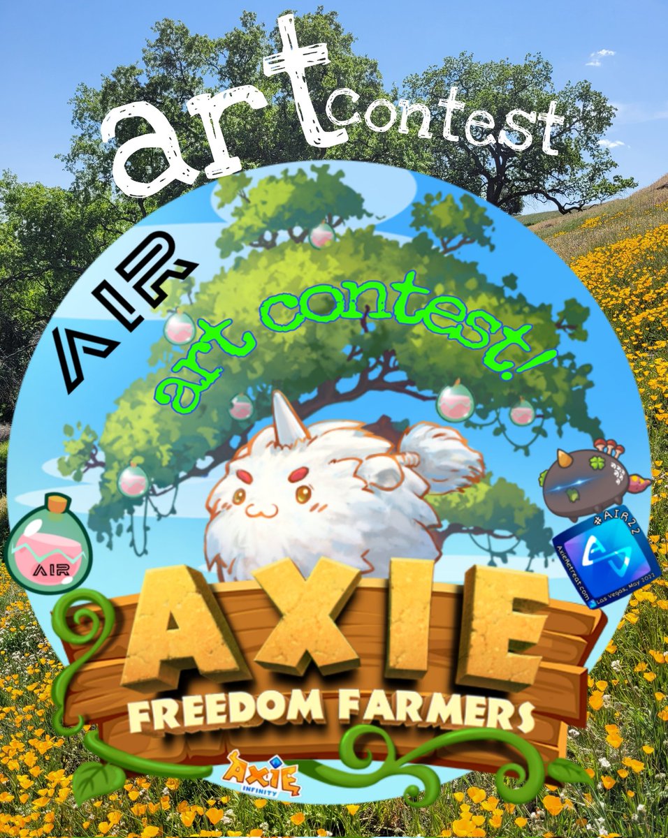 _iykyk_so_shhh_'s tweet photo. 🎨🎮💥ART CONTEST💥🎮🎨
To Enter:                            #AIR22
1. Follow @AxieRetreat &amp; @AxieFreedom
2. Like + ReTweet
3. Comment with ART!
    1st 🏆 500 $SLP
    2nd 🏆 300 SLP
    3rd 🏆 200 SLP
🎨THEME: What does
#AxieFreedomFarmers make you
think about? ♾ #AxieInfinity https://t.co/k8vWVvBj4s