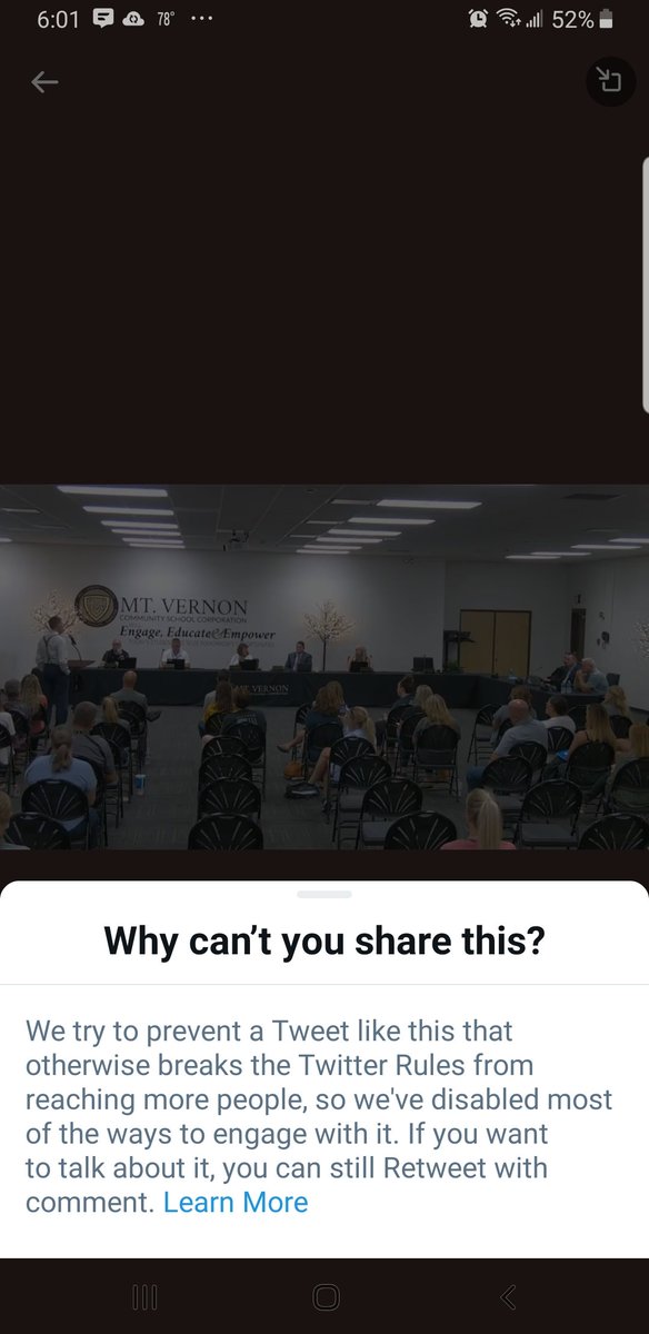 RavenMyst56's tweet photo. @RealCandaceO I got notices both when trying to "like" the video or share outside of Twitter. 🤬 https://t.co/XiDTA4ekWk