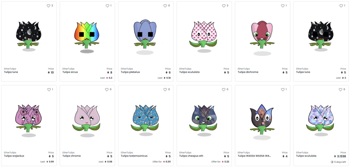 I was asked a few times today about an ancient #NFT project, <a href="/ethertulips/">Ether Tulips</a>, which launched 4 years ago and is currently not whitelisted on <a href="/opensea/">OpenSea</a>. 

You can find the Tulips here: opensea.io/assets/ethertu…

I still own 152 of these, please read on for more info... and please DYOR