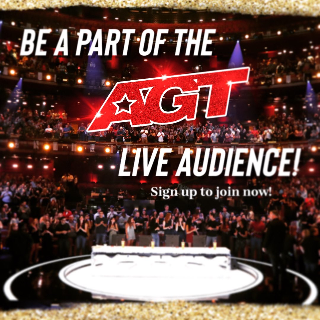AGT Auditions on Twitter "🤩 Be a part of the AGT audience! 🤩 Don’t