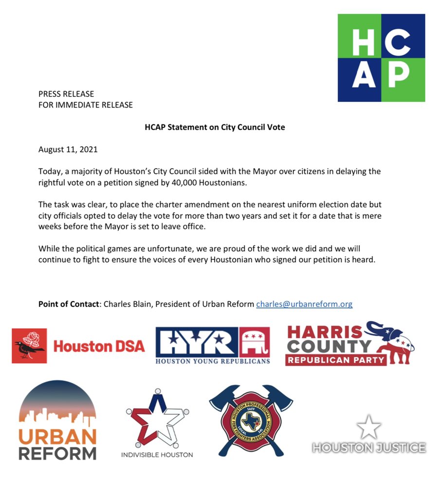 Houston Charter Amendment Petition Coalition (@hcapcoalition) on Twitter photo 