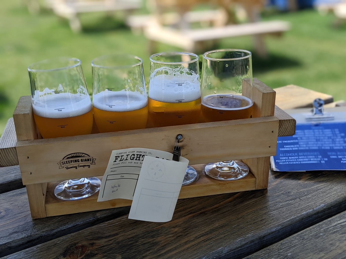 troybhammond's tweet photo. It's not been a Beer Passport summer (damn COVID!), but we can improvise on our own! Great visits today to @sleepgiantbrew &amp; @DawsonTrail in #ThunderBay. Definitely worth the 15 hour drive! 😉 https://t.co/13llXSwycr