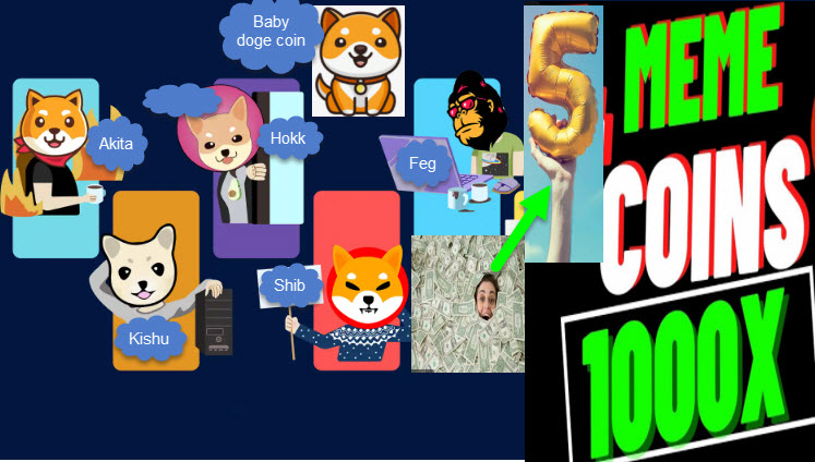 I’m in it for the memes! #memecoins  soon will sky rocket. My top pick today 💯🤠👇🚀🚀

 #doge $doge    father 
 #shiba $shib     1000x
#akita $akita    700x
#BabyDogeCoin 💯🚀👉 2 months old  1000x
#FEG $feg     600x
$kishu #kishu             500x
$hokk #hokkaido      500x