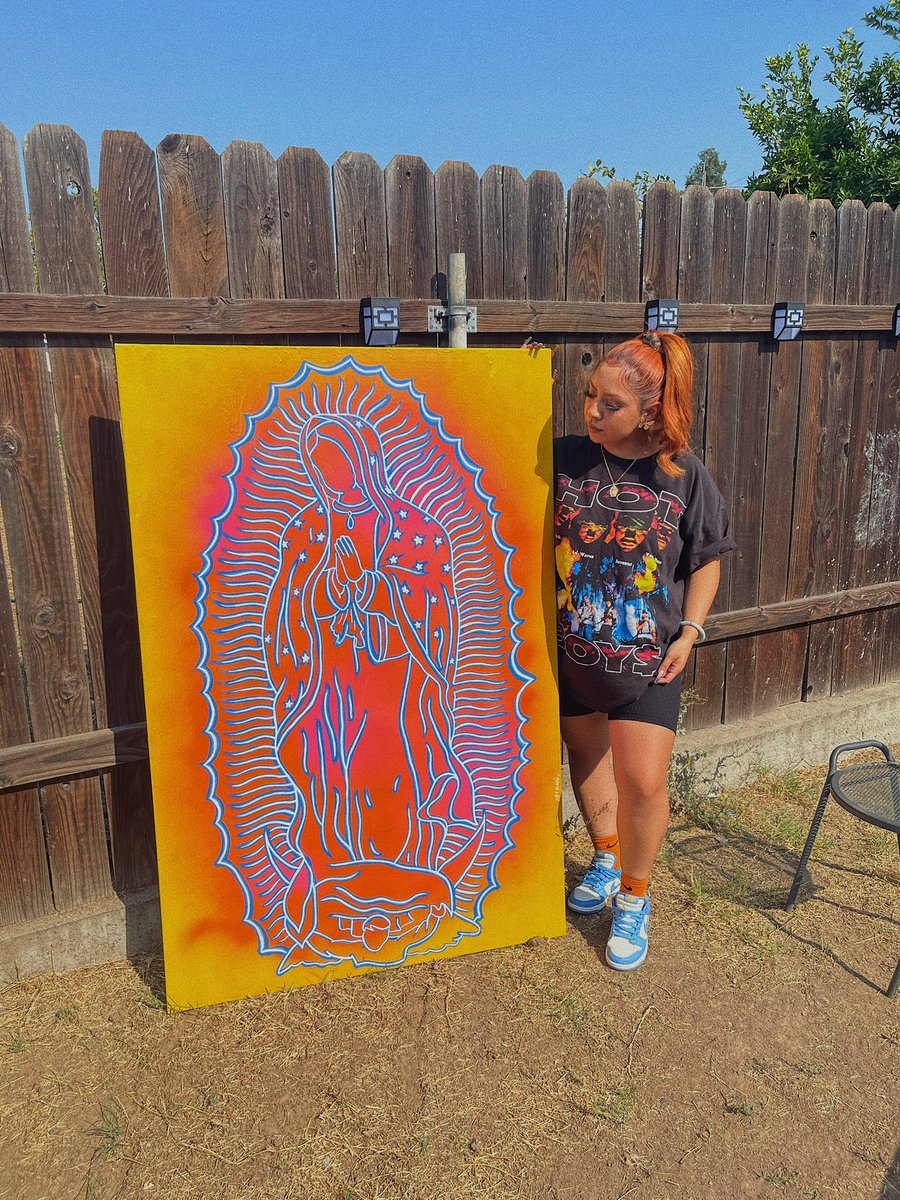 From now on I’m only doing paintings my height or bigger 🎨🌹