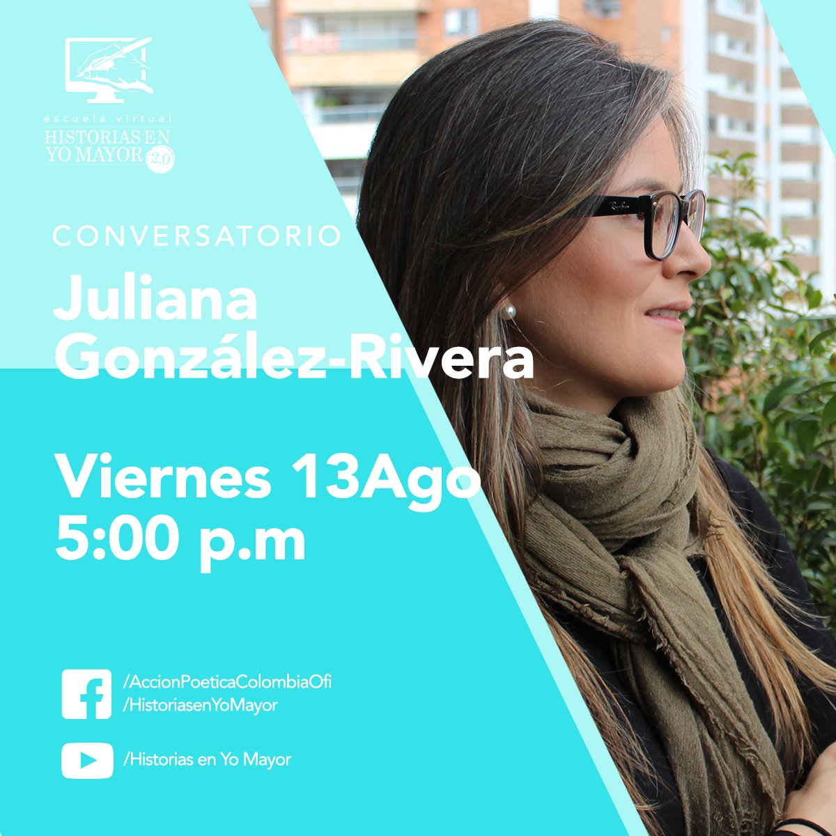 #NuestrosViajes es nuestra última parada de este viaje de la Escuela Virtual #HistoriasEnYoMayor. No te puedes perder mañana un increíble conversatorio para despedirnos en vivo y recordar y crear las mejores narraciones. Gracias por ser parte de este proceso. ¡Te esperamos!