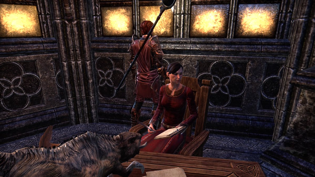 Ghorza’s companions causing trouble at the bank #eso #PS4share