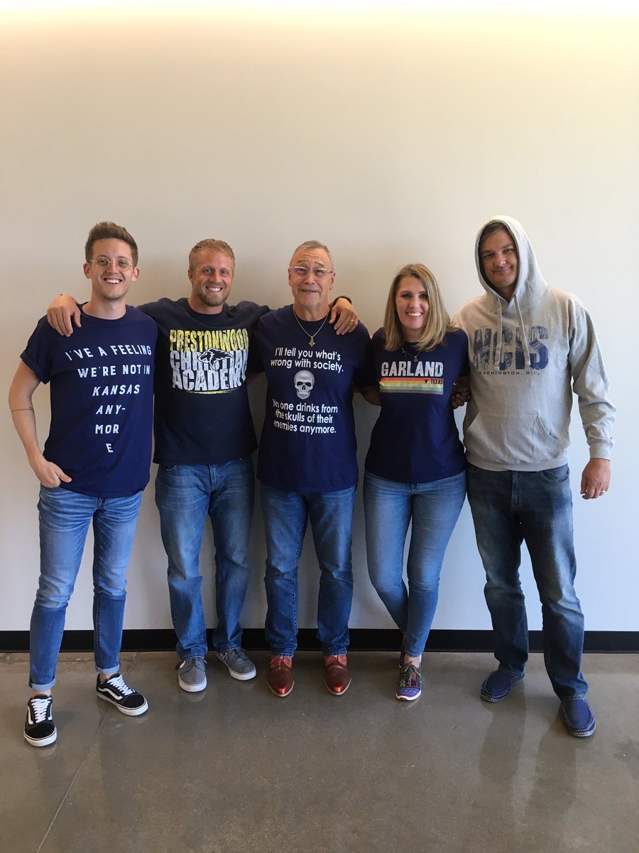 mrtoddsquad's tweet photo. Our mighty team leader gifted us with this apparel! It took me all day to finally realize that my words made a tornado 🌪 

I LOVE my team and so glad to have them helping me adjust! https://t.co/kL6lI0zFMu