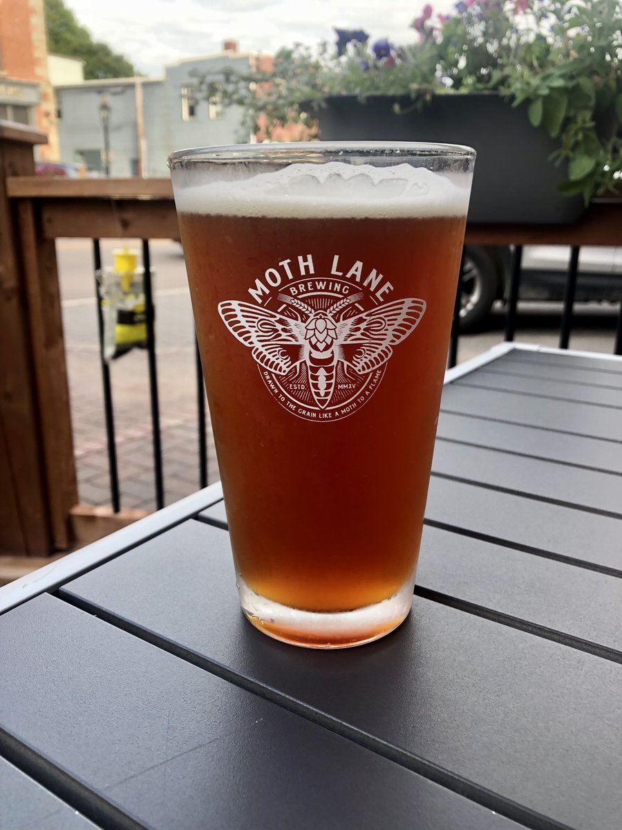 Tried a new one tonight - a DIPA from <a href="/mothlanebrewing/">The Moth</a> Tastes great on a hot day #patiobeer