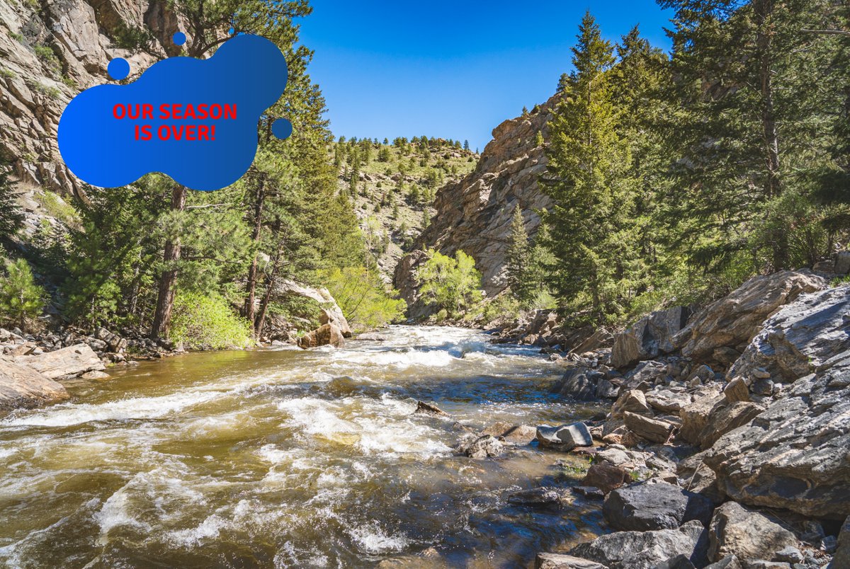 RockyMtRafting's tweet photo. THAT'S ALL FOLKS! Due to water levels we are closed for the season. Thank you to everyone who chose to raft with us this year and for those who missed us, we will see you next year!
https://t.co/KysJmiZ2Fe
#rockymountainwhitewaterrafting #RMWR #gorafting https://t.co/rzbJObCdLA