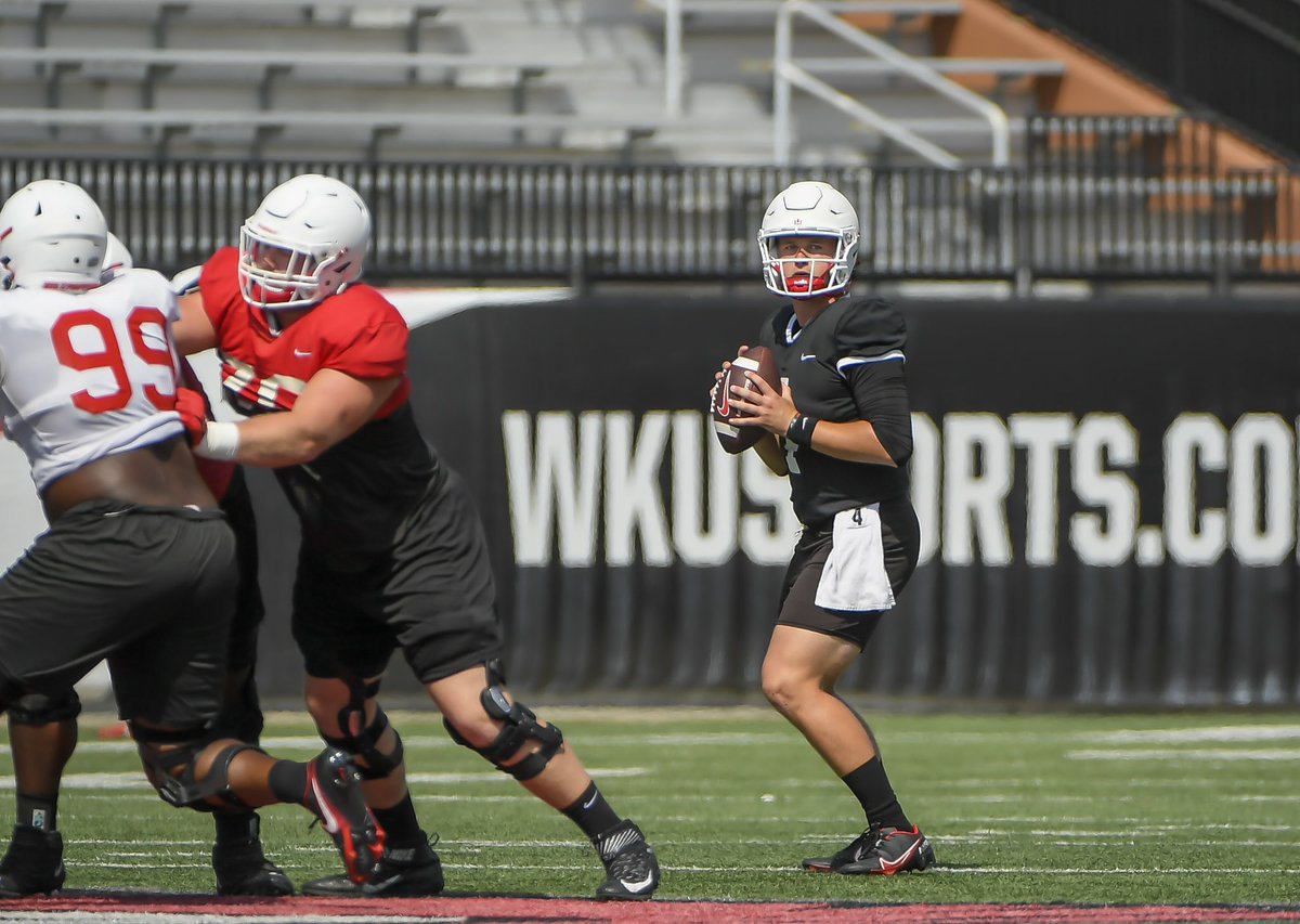 WKUFootball's tweet photo. Locked and Loaded 🏹

#GoTops | #FallCamp https://t.co/J5A72cyy1O