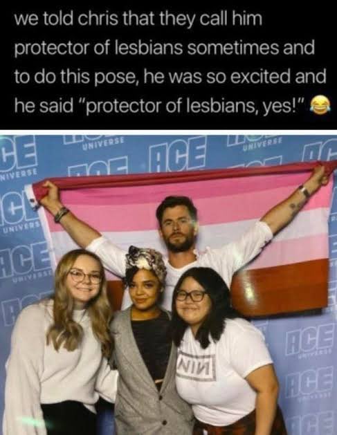 Happy birthday to the Aussie legend, wholesome lad and lesbian protector that is Chris Hemsworth 