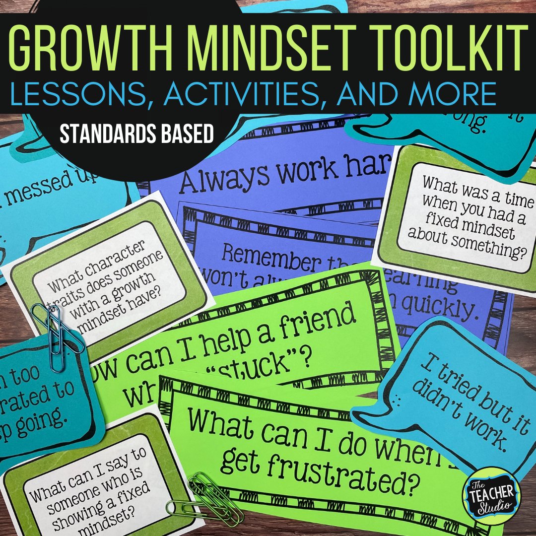 FourthGrStudio's tweet photo. Nurturing a “growth mindset” in our students is not probably not new to you, and teaching about growth mindset is a critical part of how we create a classroom culture for learning.  Teaching students about a growth mindset can make a huge difference in all areas of schooling https://t.co/2m3NvJz3Ws
