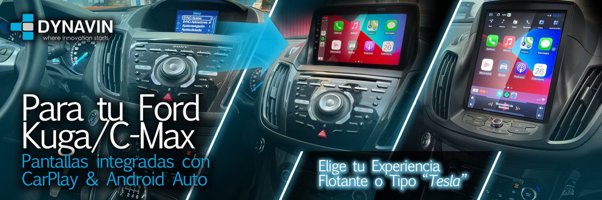 Dynavin España (@dynavinespana) on Twitter photo Tienes un Ford Kuga o un C-Max... 
Te damos la opción de una pantalla flotante o vertical tipo "Tesla"
... Tú elijes!!!
#carplay #androidauto #applecarplay #apple #caraudio  #kuga #cmax #pantallafordkuga #pantallakuga #pantallacmax #kugacarplay #cmaxcarplay #fordcarplay Tienes un Ford Kuga o un C-Max... 
Te damos la opción de una pantalla flotante o vertical tipo "Tesla"
... Tú elijes!!!
#carplay #androidauto #applecarplay #apple #caraudio  #kuga #cmax #pantallafordkuga #pantallakuga #pantallacmax #kugacarplay #cmaxcarplay #fordcarplay