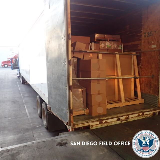 DFOSanDiegoCA's tweet photo. Largest meth drug smuggling seizure along the southwest border in history! 2.8 tons of meth and fentanyl was intercepted at #OtayMesa Port of Entry commercial facility. I am proud of our officers’ dedication on protecting our borders. https://t.co/6iNrl7jlVT https://t.co/wapxPsbV7Y