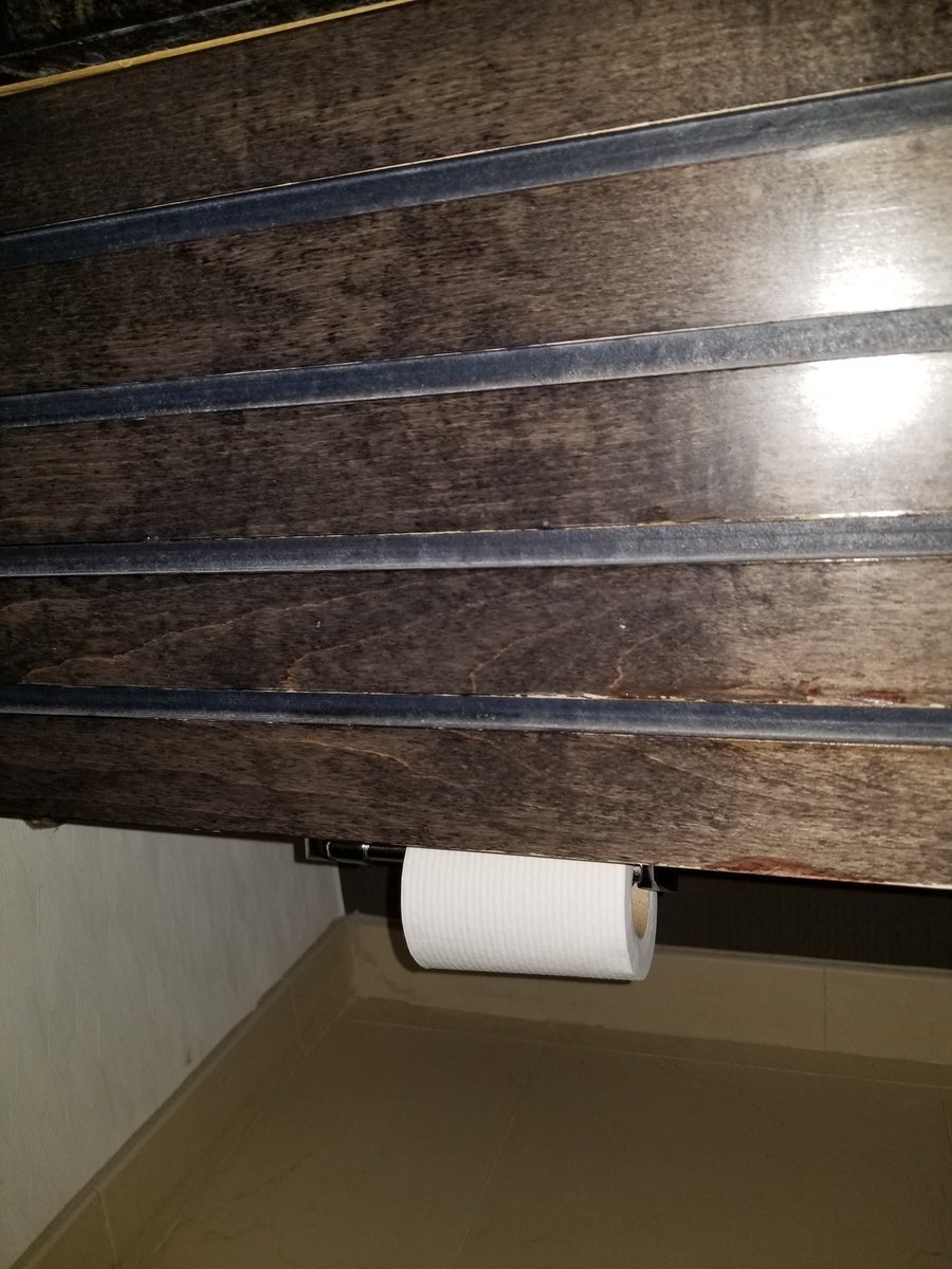 When your hotel has no power, and you use the little bit left on your phone for the flashlight to find the toilet paper. C'mon. Really? Under the sink panel?