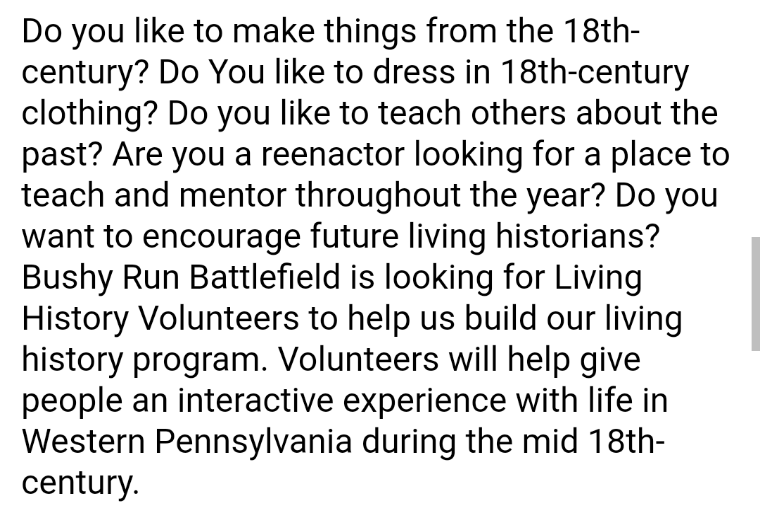 BushyRun1763's tweet photo. Head to our Facebook page if you would like to be involved as a Living #History Volunteer at #BushyRun https://t.co/70miEmMIId