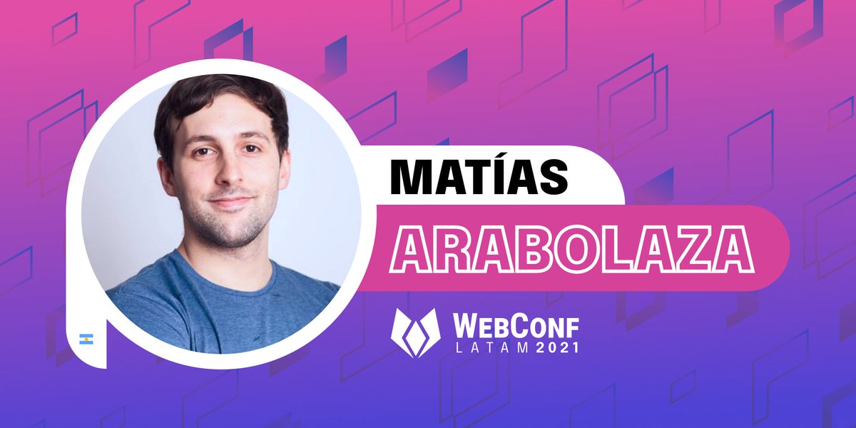 WebConfLATAM's tweet image. Matías Arabolaza (@matias2205) es desarrollador front-end de Buenos Aires. Actualmente trabaja como head de #frontend en @valtech_. Amante de la comida, padre de dos hijos y el mejor #bugfixer de la historia.