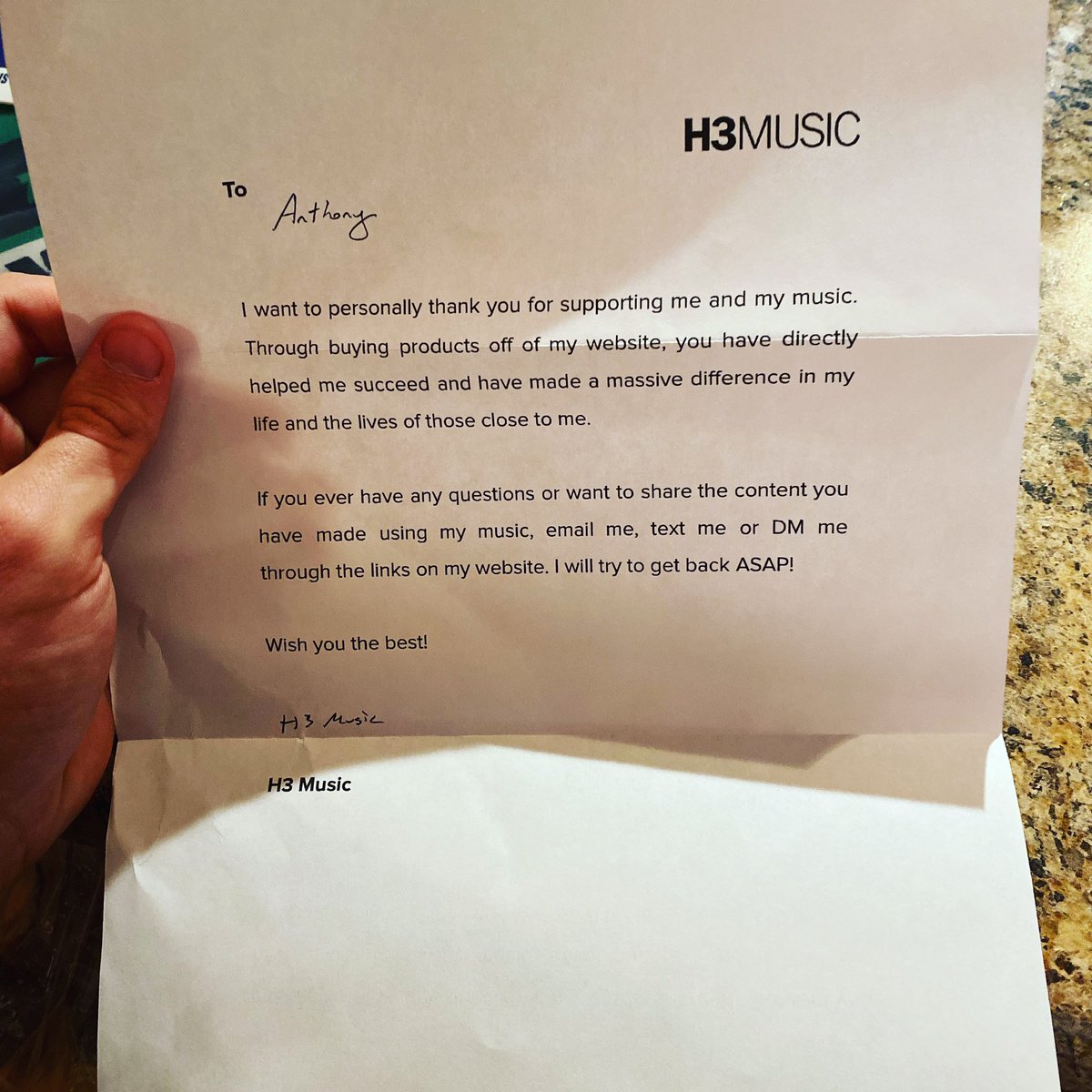 NineBladeWV's tweet photo. You wanna know why I love music? It’s this letter. It’s a person’s dreams, aspirations, feelings, thoughts, and their drive. It’s a way to express yourself with a common vision that others may share. Support smaller artists. You never know how big of a difference it truly makes! https://t.co/dQJM2t4RVY