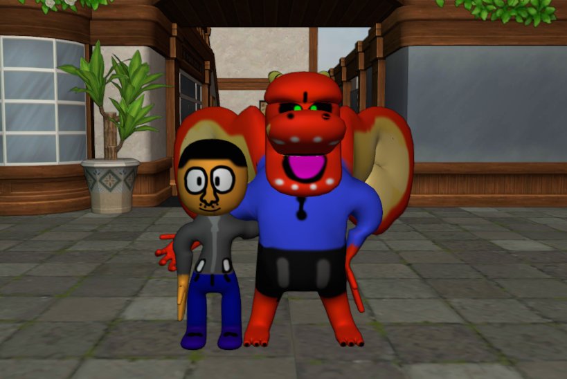 Made a model of <a href="/BakerClips/">Andre Baker Clips</a> and have us standing together as the best duo we are!