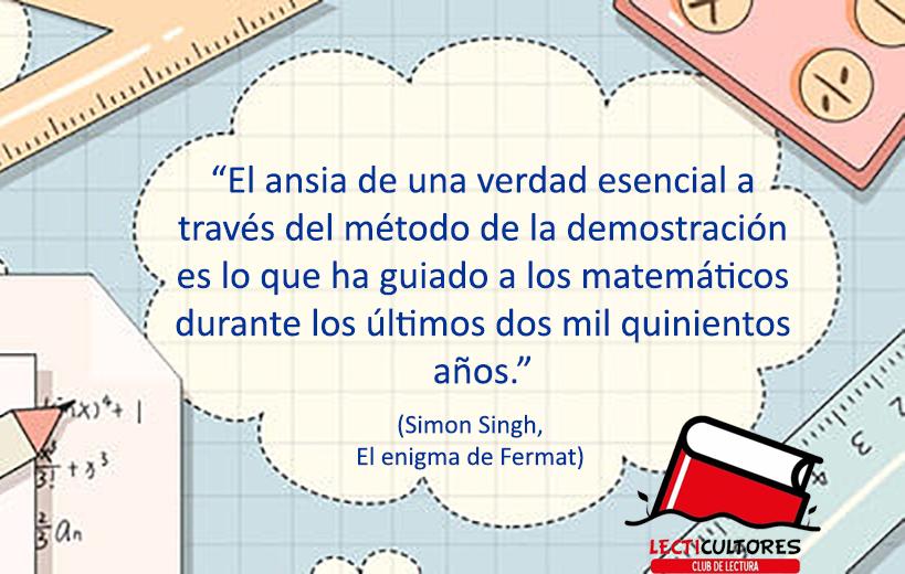 lecticultores's tweet photo. #lectifrase
#lecturadelasemana
#librorecomendado
#elenigmadefermat
#simonsingh https://t.co/TJ9pglGjgJ