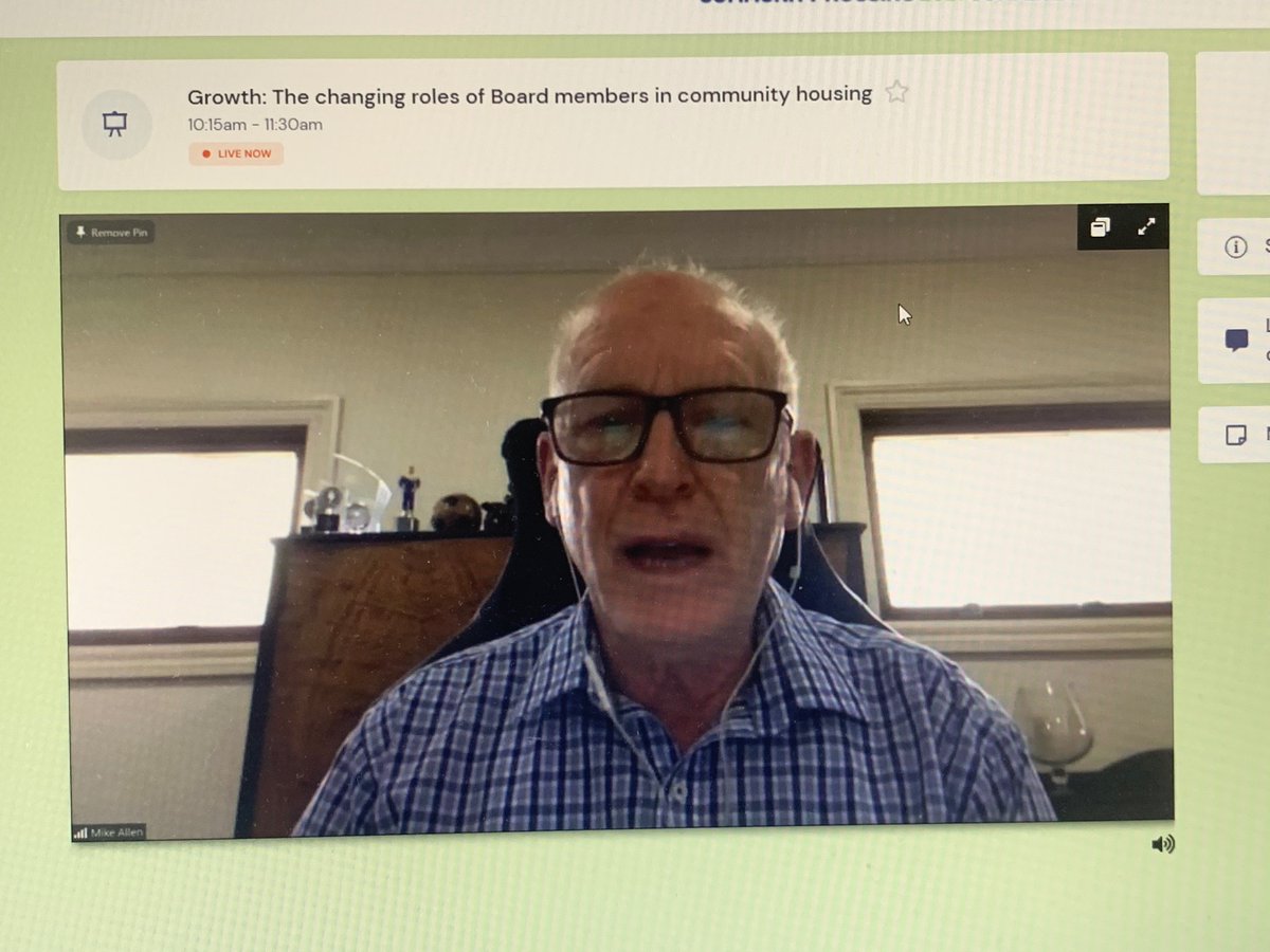 andrew_mcanulty's tweet photo. Growth & Governance. Another great session at the @CHIA_NSW #CHNSW2021 Conference. Purpose, Strategy & Risk. Really insightful from #MikeAllen @LinkWentworth @mickeyzupp #KwesiAddo @compass_housing #AnnetteGallard @SGCH_Ltd and #PhilButler @AICDirectors https://t.co/JjgfswrwkE