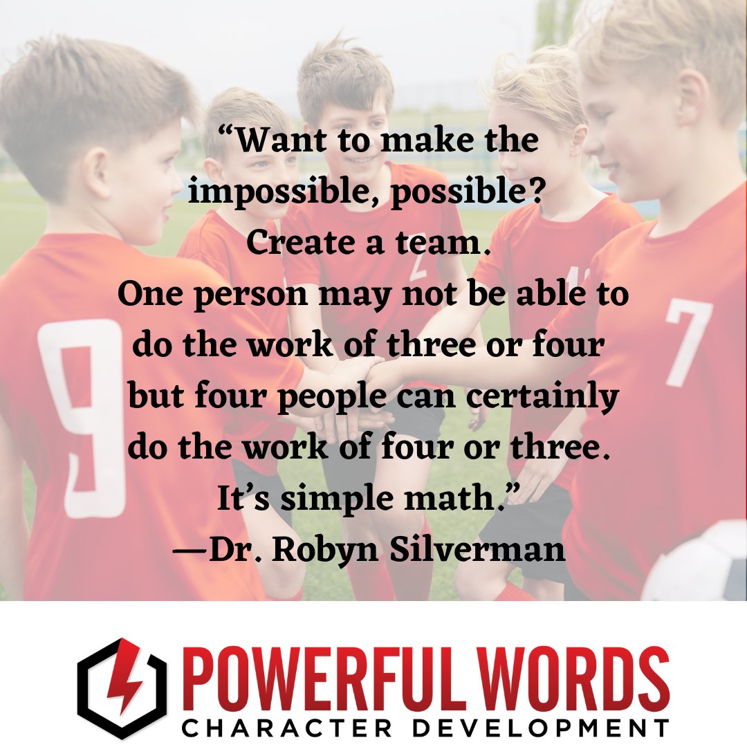 menloksw's tweet photo. Here's a powerful quote on #Teamwork from Dr. Robyn Silverman #PowerfulWords https://t.co/TBAKY66jMr