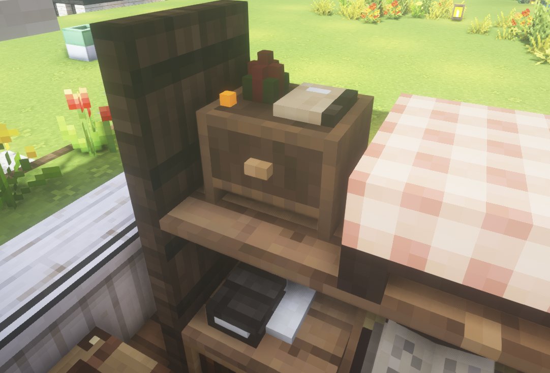 るど 結構前のワールドで彫刻刀modでポチポチしたものたち １マスが16分の１なのでmizuno S 16 Craftさんのテクスチャと相性よかったです Minecraft Mizunos16craft T Co 05yciyodcg Twitter