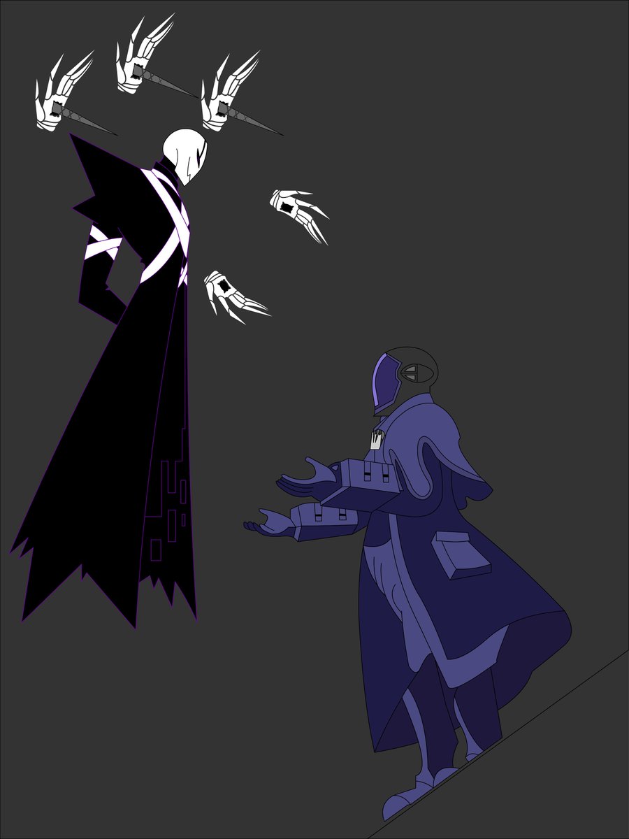 X-Gaster VS 黎明卿
*手绘/描改
*绘画软件：Adobe Animate CC
我是X-Gaster厨和黎明卿厨
（X-Gaster出自Undertale的AU X-tale）
（黎明卿出自土笔章人的漫画《来自深渊》）
#UNDERTALE #Underverse #Xtale #XGaster #来自深渊 #黎明卿 #手绘 #メイドインアビス