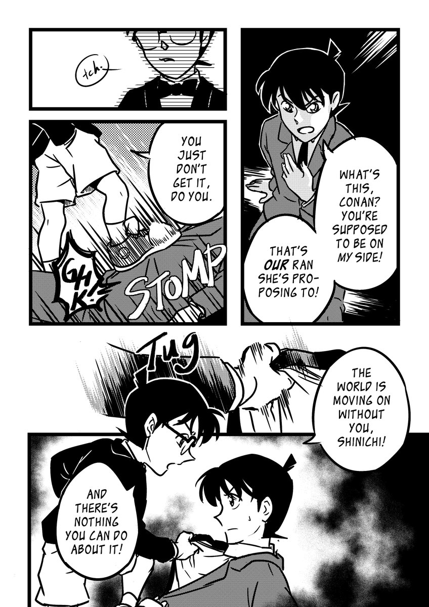 [1/2] Short Detective Conan Fan Manga about Shinichi and Conan (Right-to-left)
#dcmktwt #DetectiveConan #名探偵コナン 