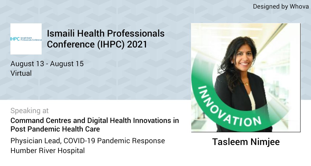 TNimjee's tweet photo. Excited to be speaking at the Ismaili Health Professionals Conference (IHPC) 2021. Please checkout the details of my talk at: https://t.co/lmaAcDA4ZC https://t.co/bh1ES3JS0M
