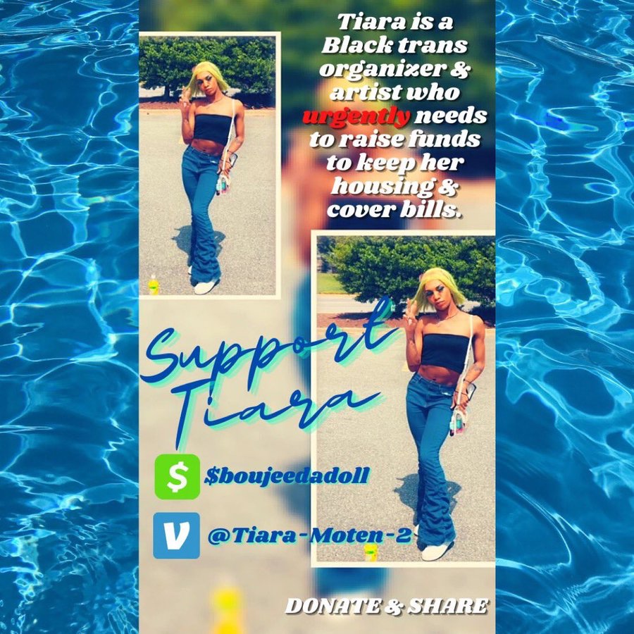 transhoodoofund's tweet image. 🚨 URGENT REQUEST 🚨

Tiara is recovering from being attacked and robbed tonight. She lost a lot in this unfortunate incident, and needs our support in rebuilding from it.

Please donate anything you can and boost to your networks!

cash.app/boujeedadoll 
Venmo: @/Tiara-Moten-2