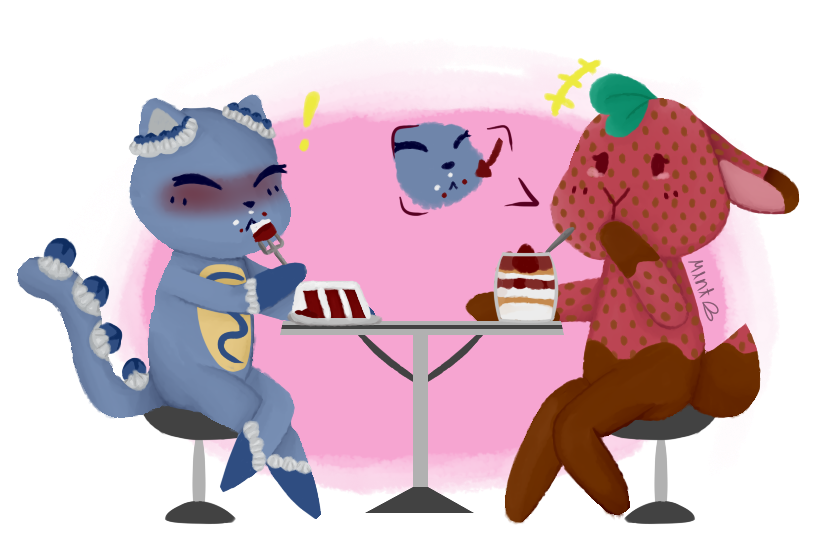Mint_Pupper's tweet photo. Seems like someone enjoyed their cake a bit too much...
Meet Berry &amp; Bloo!
#digitalart #ArtistOnTwitter #furryartwork https://t.co/VH4kOWbH0z