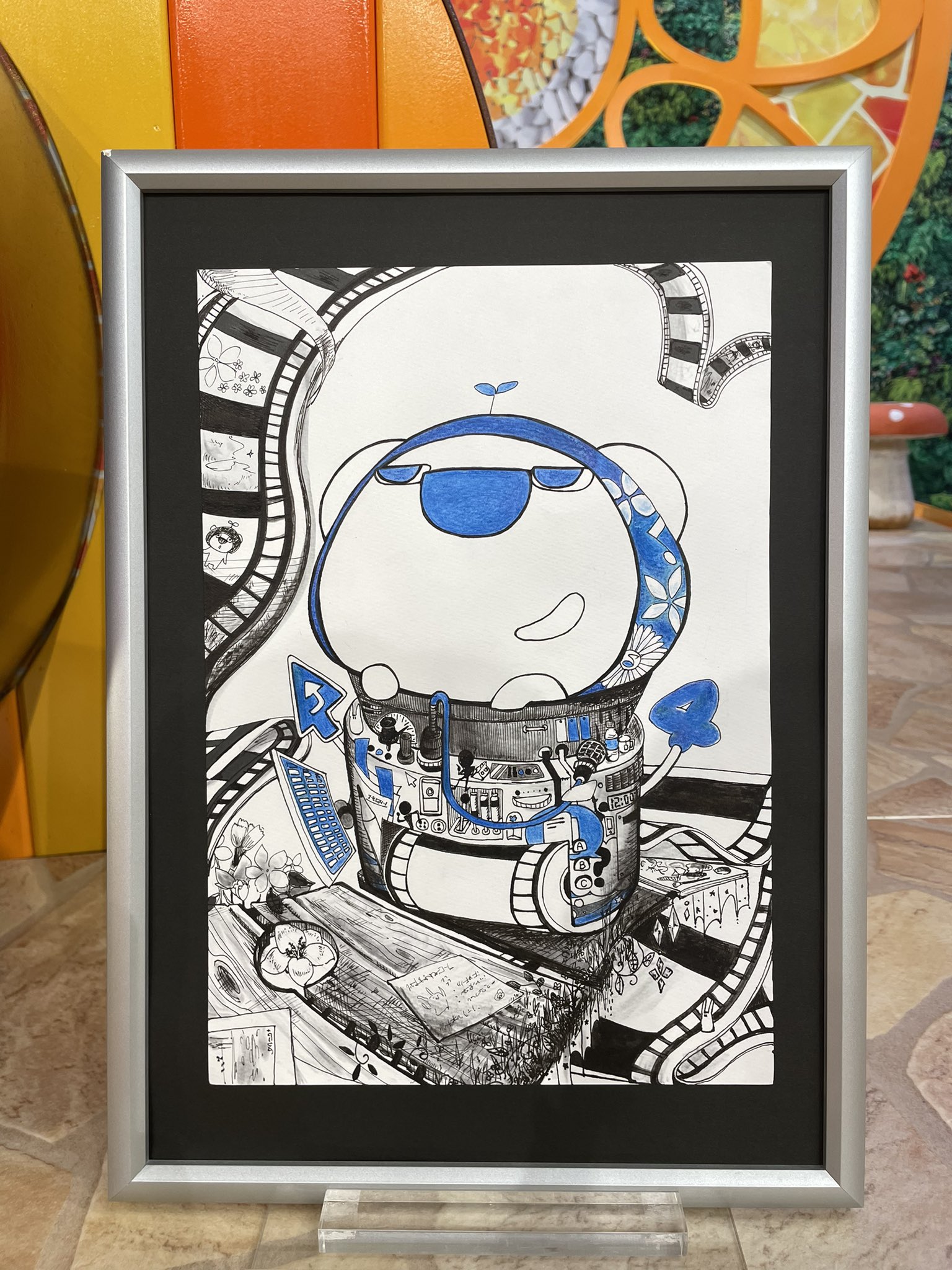 よんチャンtv 今日の よんチャンtv アーっト驚く学生さん 祇園 の2人が取材した 空想の物語を一枚の絵に 万年筆を使いこなす女子高生 六甲アイランド高校 清水遥香さん Mbsの日常を物語として 捉えて描いたコラボ作品 素敵な作品を ありがとうご