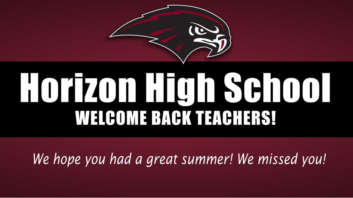 Today is the day! It is the first day back into the building after a much needed summer break for our teachers. We are all looking forward to putting in the hard work it takes to make a difference in your students' lives!  #HAWKNATION #HARDWORKINGHAWKS
WELCOME BACK TEACHERS!