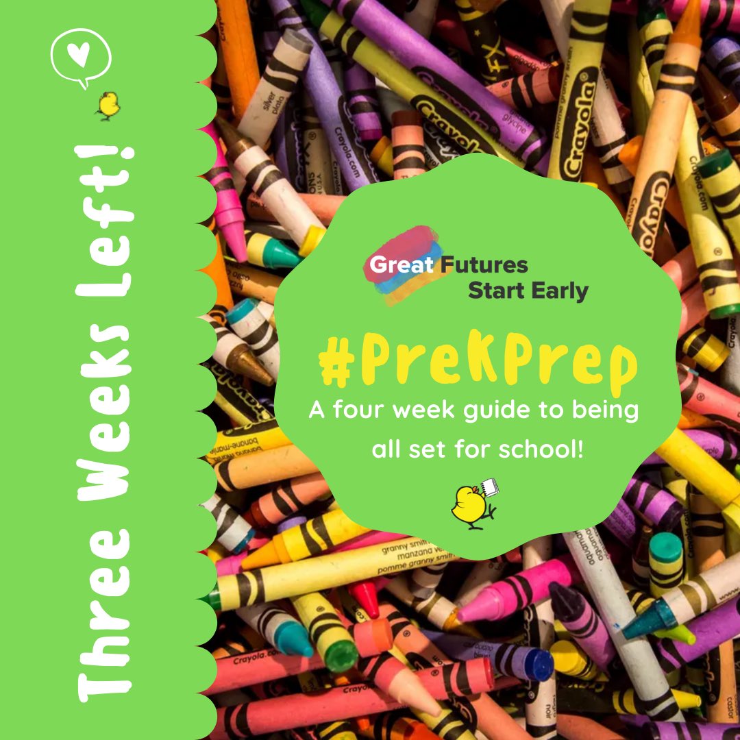 greatfuturesbal's tweet photo. Three weeks until the first day of @BaltCitySchools Pre-K! #prekprep https://t.co/IwhhyGvhEJ