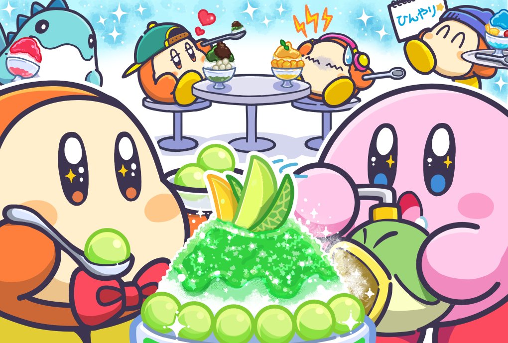 星のカービィ Ar Twitter 毎日暑いですね こんな日は冷たいモノが食べたくなっちゃいます おや カービィさん ピッチさんを抱えて一体何を ええ っ お口から細かい氷がたくさん出てきましたよ まるで かき氷屋さん の様ですっ そのまま具をのせて 星のカービィ Ar Twitter 毎日暑いですね こんな日は冷たいモノが食べたくなっちゃいます おや カービィさん ピッチさんを抱えて一体何を ええ っ お口から細かい氷がたくさん出てきましたよ まるで かき氷屋さん の様ですっ そのまま具をのせて