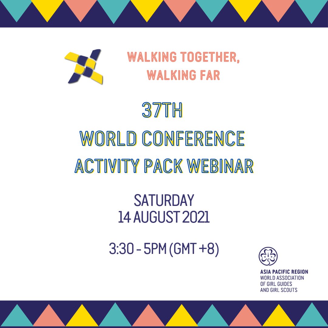 WAGGGSAsiaPac's tweet photo. Last call to sign up for the World Conference Activity Pack sharing session where you can learn how to use the pack with your group back home.
📅 14 August 2021
⏰ 3:30 -5pm (GMT +8)
Register NOW!!!👇
https://t.co/Q9OlYoDIuM
#WoCoActivityPack21
#37WoCo https://t.co/h3RlascyCr