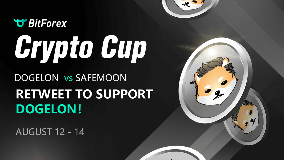 Match 4: Dogelon vs SafeMoon
If you support Dogelon retweet this post! Remember that you can also vote for the token here: bitforex.com/en/cryptoCup/d…

<a href="/DogelonMars/">Dogelon Mars</a> #dogelonmars #cryptocup #cryptogiveaway